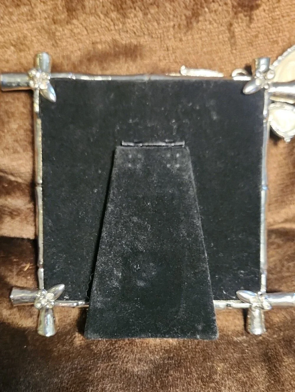 Z Gallerie Silver Frame with Blue-Green Crystal Butterfly
